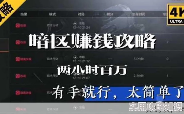 暗区突围新版本赚钱攻略：超级白给俱乐部爆料高效赚钱法